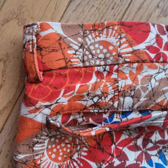 Mr Turk Trousers Bright Multicolor Floral Print Dress Pant Beach Art - Picture 9 of 15